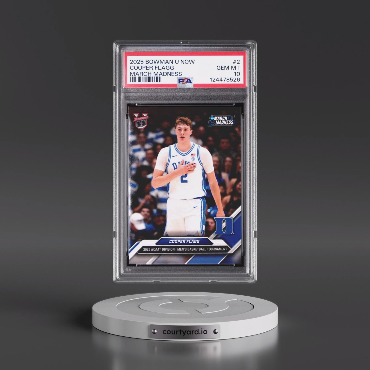2025 Bowman U Now March Madness #2 Cooper Flagg (PSA 10 GEM MINT)