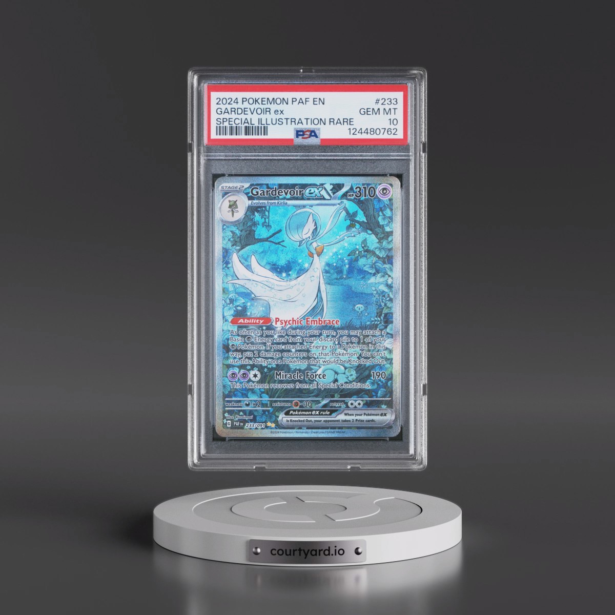 2024 Pokémon Paf EN-Paldean Fates #233 Gardevoir EX - Holo Special Illustration Rare (PSA 10 GEM MINT)