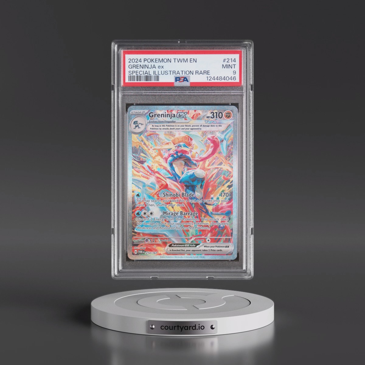 2024 Pokémon Twm EN-Twilight Masquerade #214 Greninja EX - Holo Special Illustration Rare (PSA 9 MINT) - Photo
