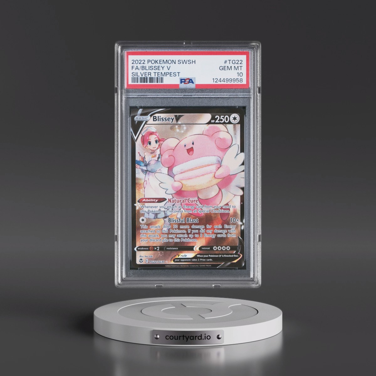 2022 Pokémon Sword & Shield Silver Tempest #TG22 Blissey V - Holo Full Art (PSA 10 GEM MINT)