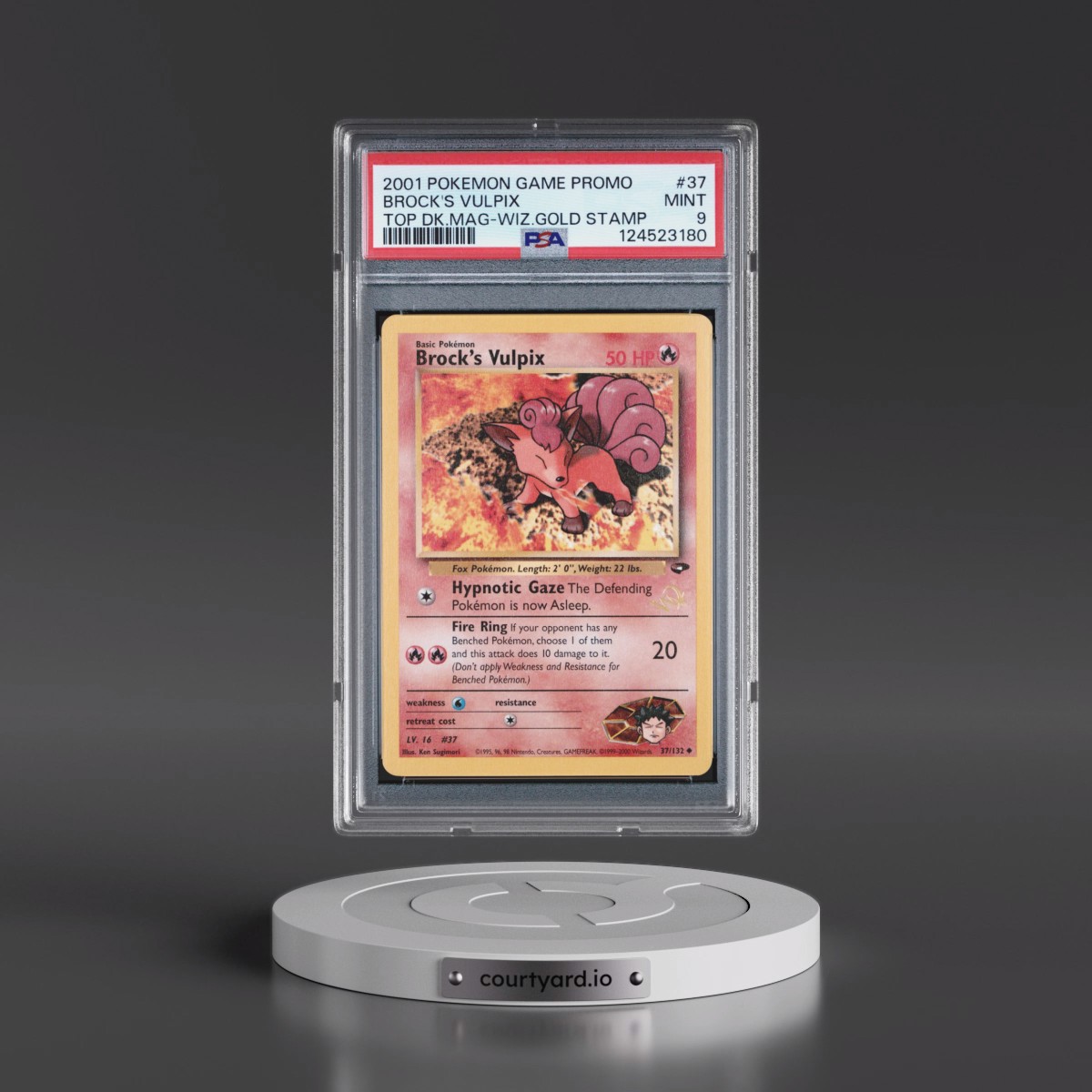 2001 Pokémon Game Promo #37 Brock's Vulpix - Top Deck Magazine (PSA 9 MINT)