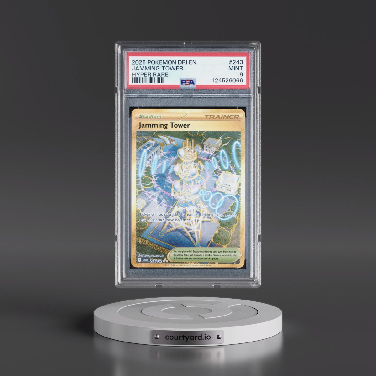 2025 Pokémon Dri EN-Destined Rivals #243 Jamming Tower - Hyper Rare (PSA 9 MINT)