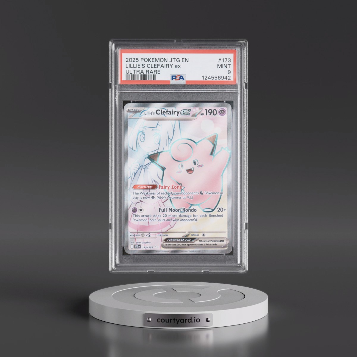 2025 Pokémon Jtg EN-Journey Together #173 Lillie's Clefairy EX - Holo Ultra Rare (PSA 9 MINT)