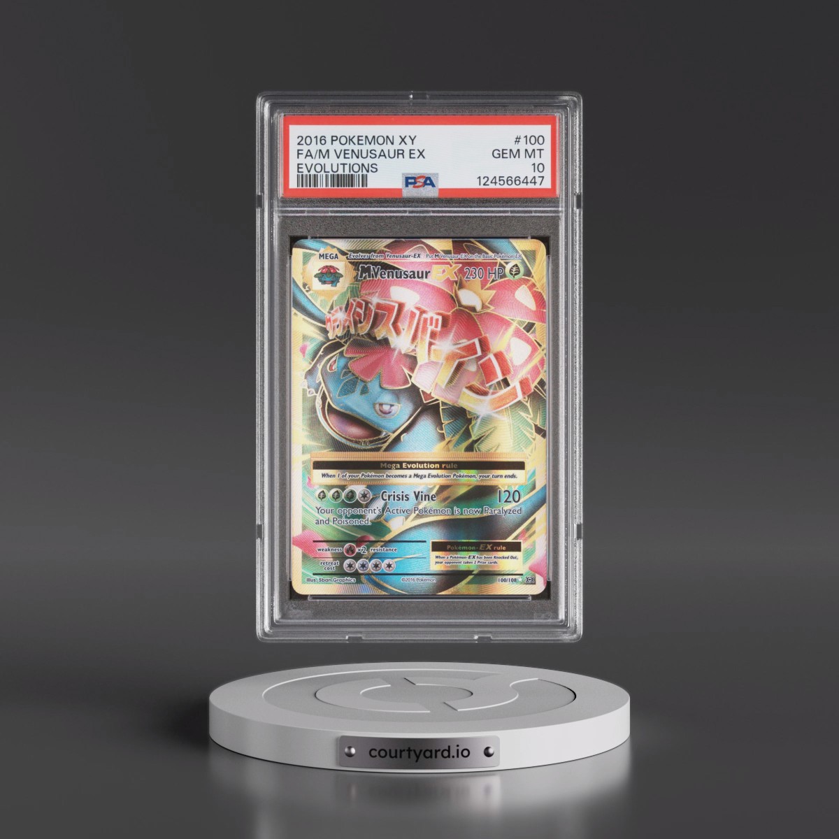 2016 Pokémon XY Evolutions #100 M Venusaur EX - Holo Full Art (PSA 10 GEM MINT)