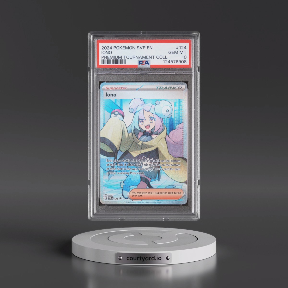 2024 Pokémon Svp EN-SV Black Star Promo #124 Iono - Iono Premium Tournament Collection (PSA 10 GEM MINT)