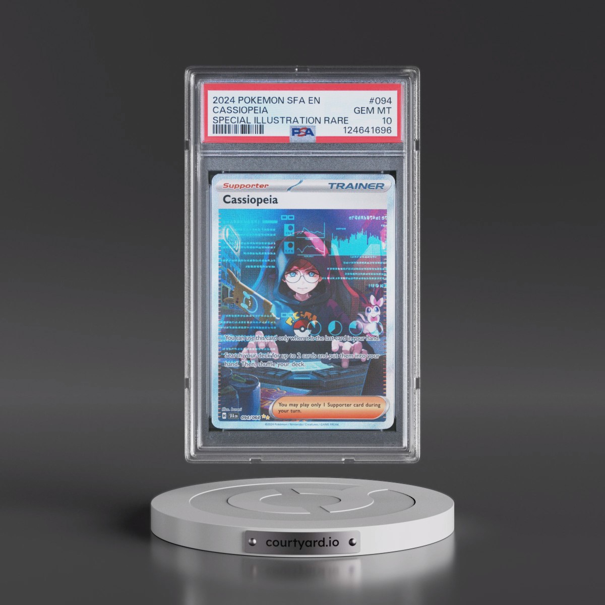 2024 Pokémon Sfa EN-Shrouded Fable #094 Cassiopeia - Special Illustration Rare (PSA 10 GEM MINT)