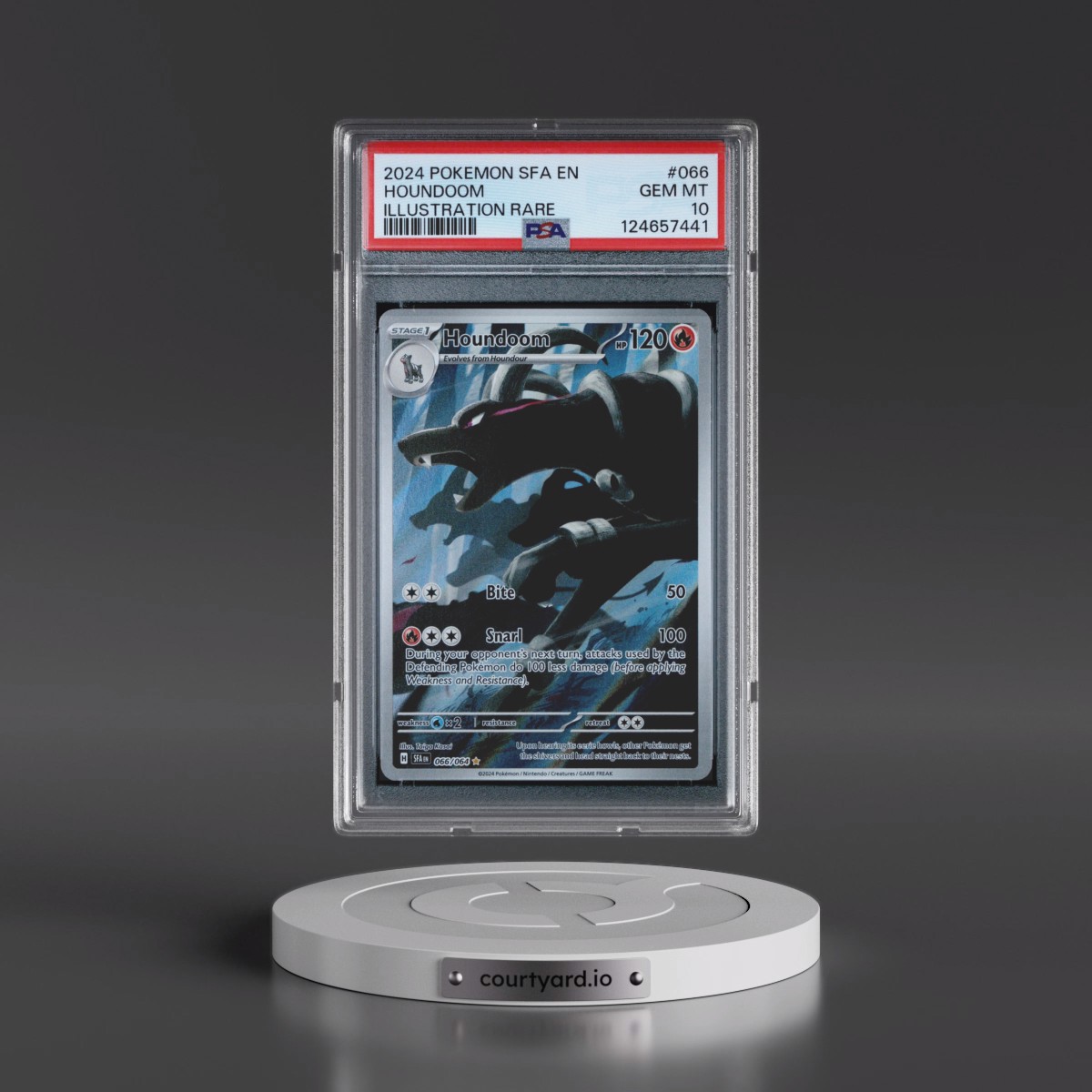 2024 Pokémon Sfa EN-Shrouded Fable #066 Houndoom - Illustration Rare (PSA 10 GEM MINT)