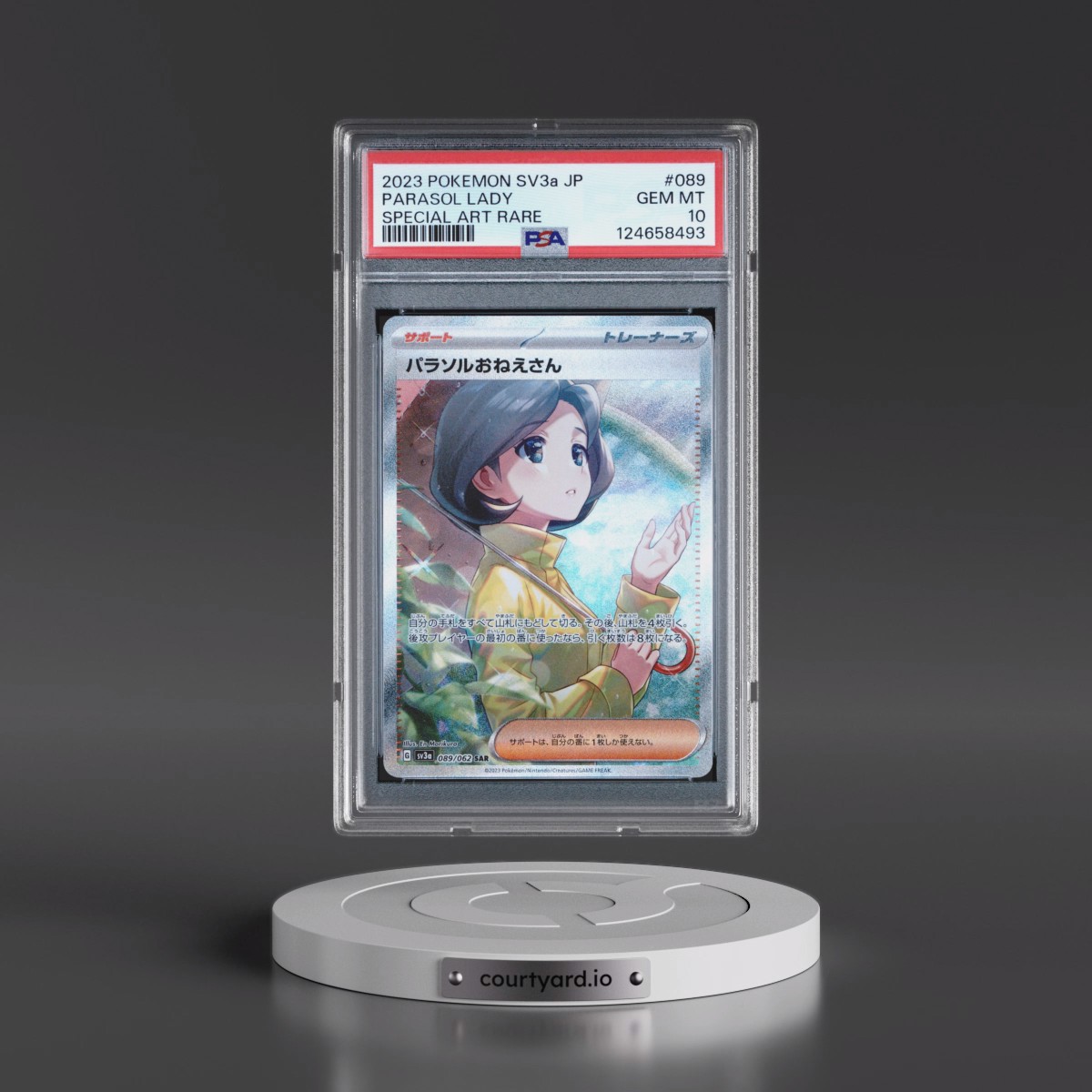 2023 Pokémon Sv3a-Raging Surf #089 Parasol Lady - Special Art Rare (PSA 10 GEM MINT)