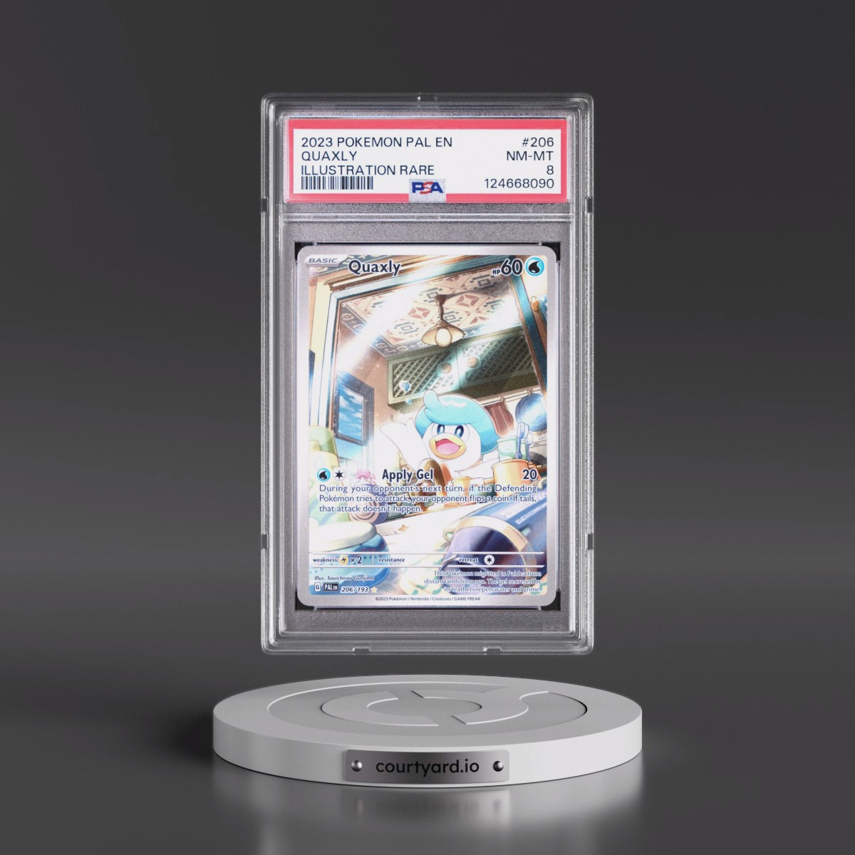 2023 Pokémon Pal EN-Paldea Evolved #206 Quaxly - Illustration Rare (PSA 8 NM-MT)