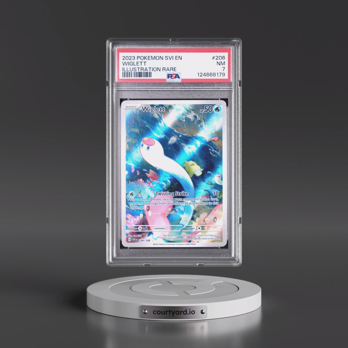 2023 Pokémon Svi EN-Scarlet & Violet #206 Wiglett - Illustration Rare (PSA 7 NM)