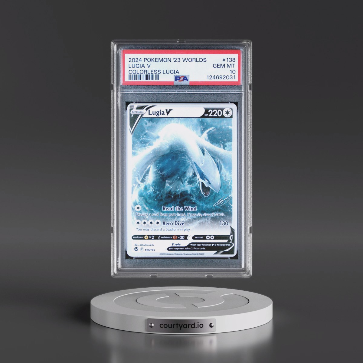2024 Pokémon 2023 World Championship Deck: Colorless Lugia #138 Lugia V - Holo (PSA 10 GEM MINT)