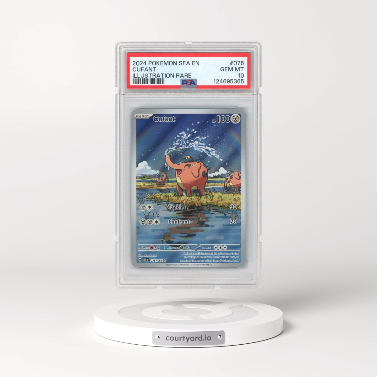 2024 Pokémon Sfa EN-Shrouded Fable #076 Cufant - Illustration Rare (PSA 10 GEM MINT)