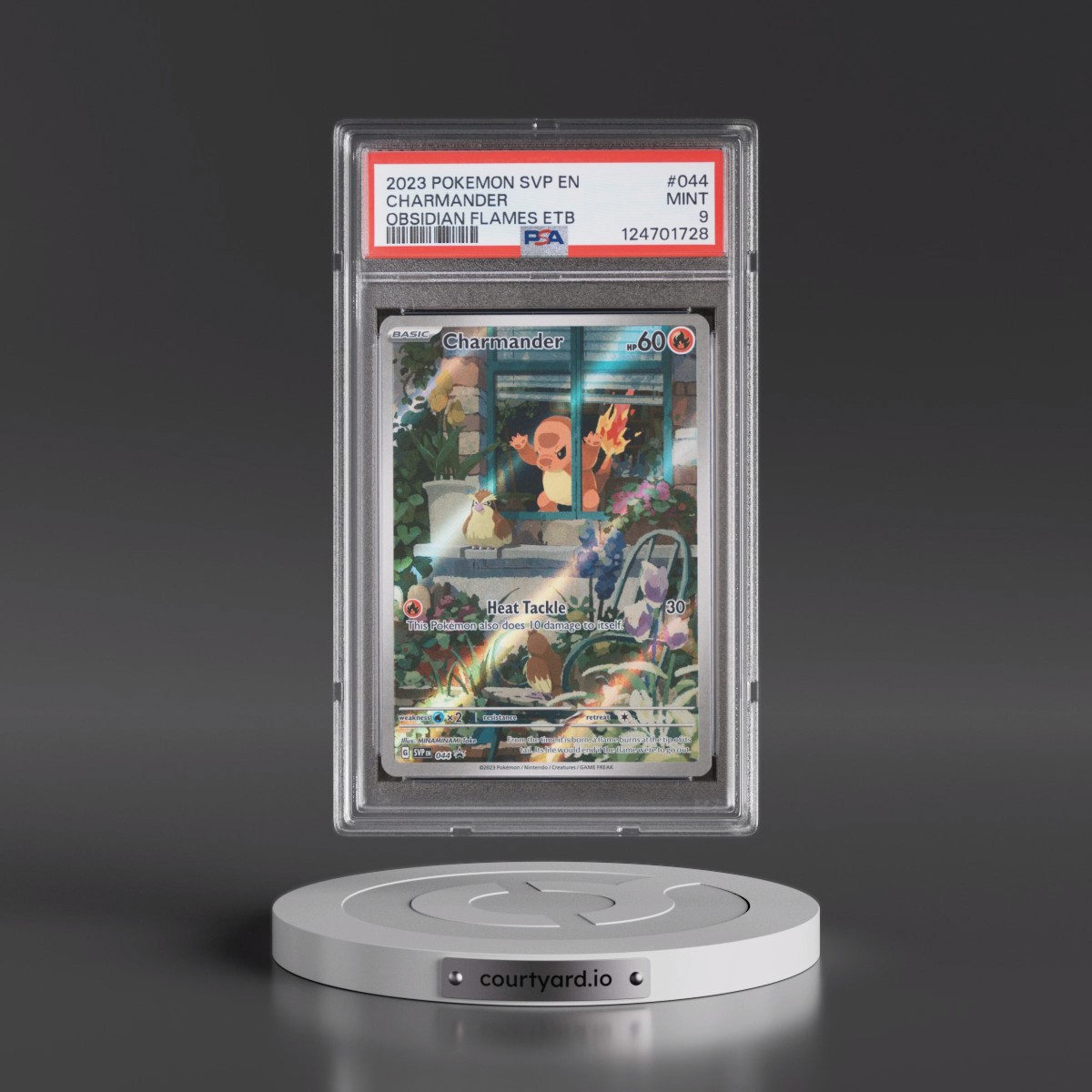 2023 Pokémon Svp EN-SV Black Star Promo #044 Charmander - Obsidian Flames Elite Trainer Box (PSA 9 MINT)