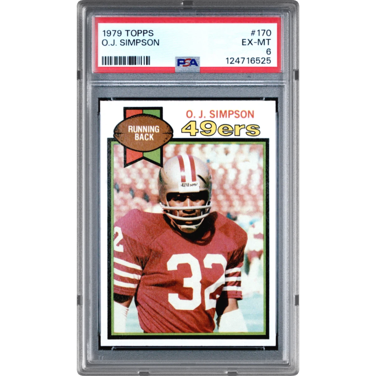 1979 Topps #170 O.J. Simpson (PSA 6 EX-MT)