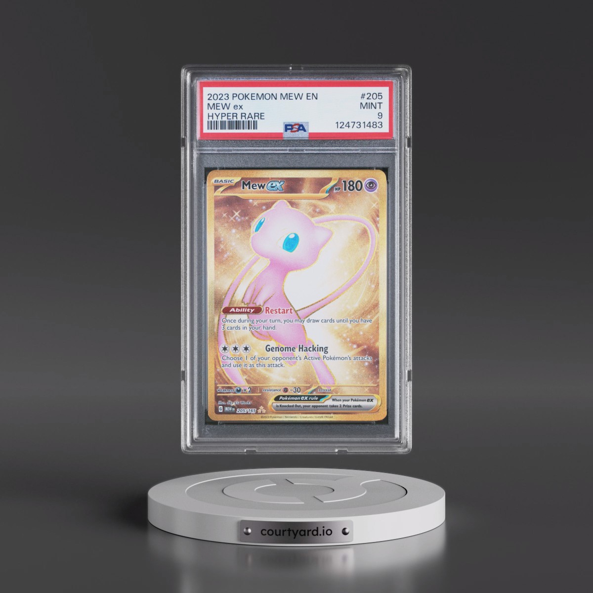 2023 Pokémon Mew EN-151 #205 Mew EX - Holo Hyper Rare (PSA 9 MINT)