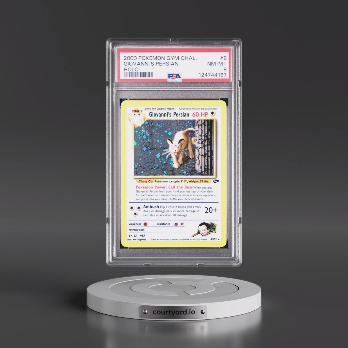 2000 Pokémon Gym Challenge #8 Giovanni's Persian - Holo (PSA 8 NM-MT)