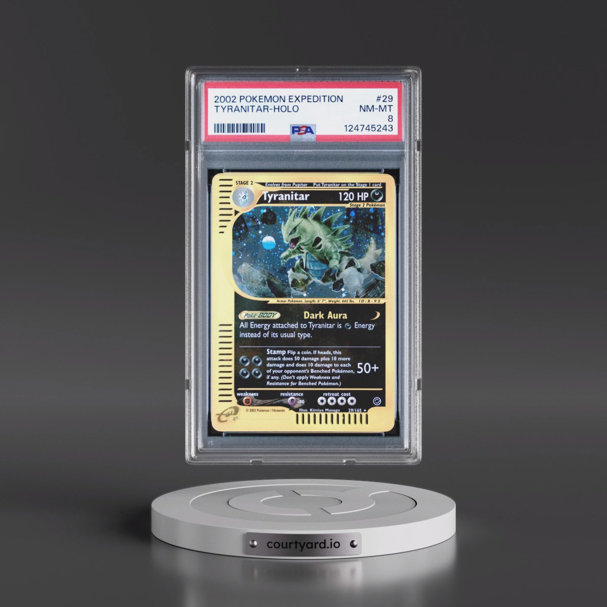 2002 Pokémon Expedition #29 Tyranitar - Holo (PSA 8 NM-MT)