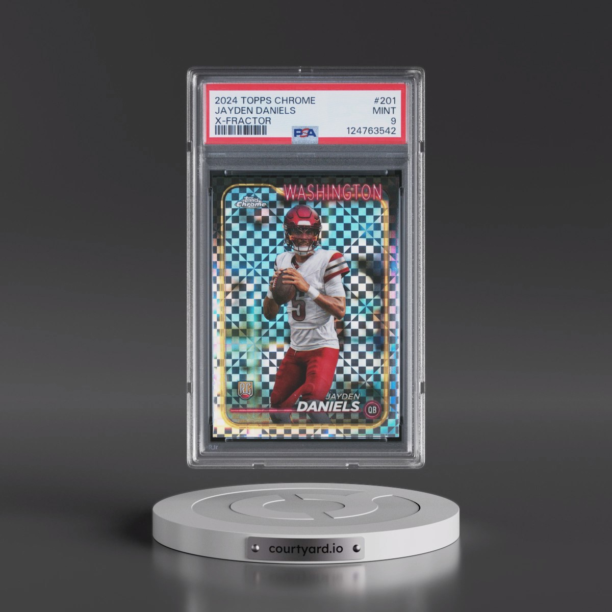 2024 Topps Chrome #201 Jayden Daniels - X-Fractor (PSA 9 MINT)