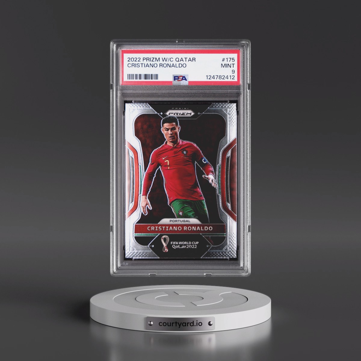 2022 Panini Prizm World Cup Qatar #175 Cristiano Ronaldo (PSA 9 MINT)