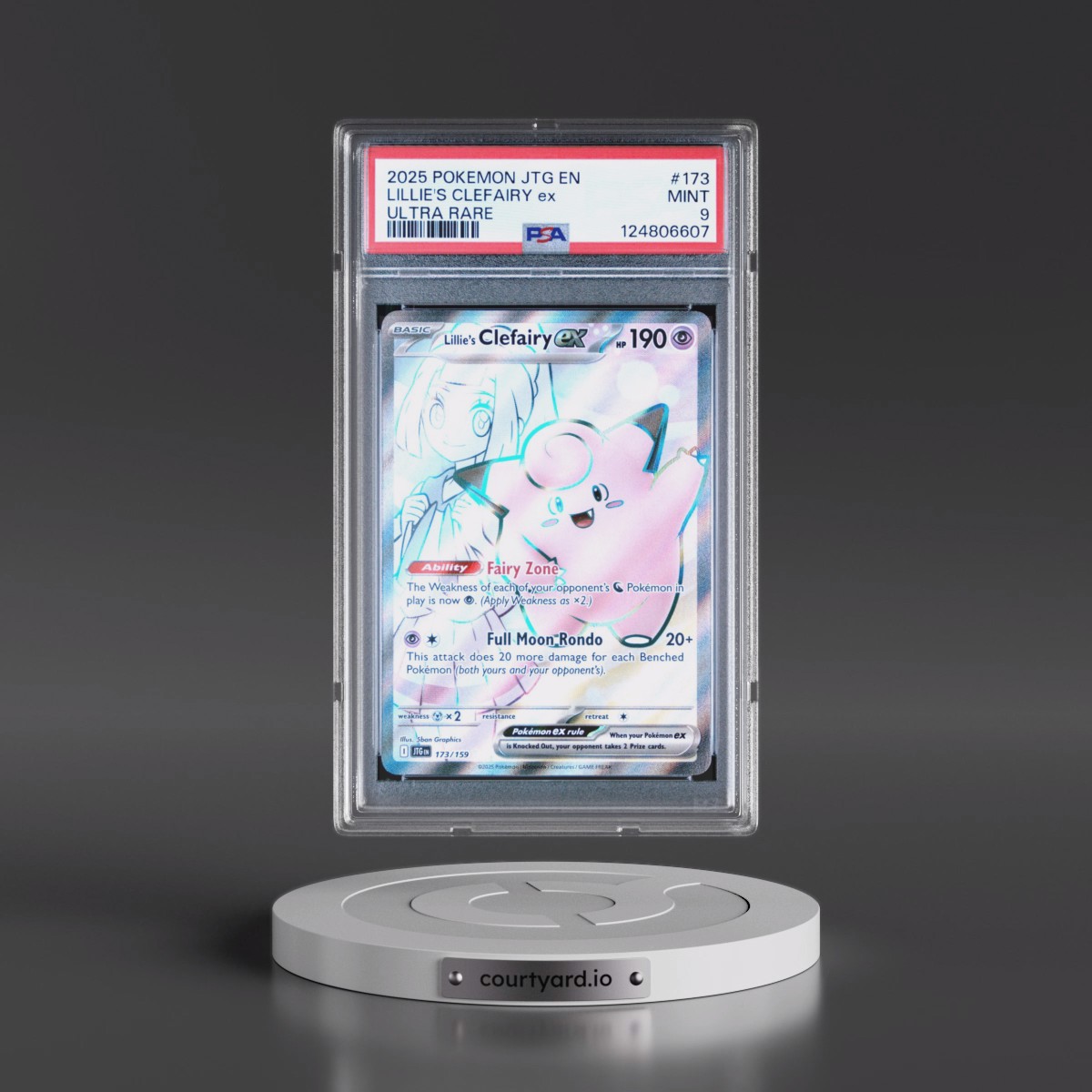 2025 Pokémon Jtg EN-Journey Together #173 Lillie's Clefairy EX - Holo Ultra Rare (PSA 9 MINT)