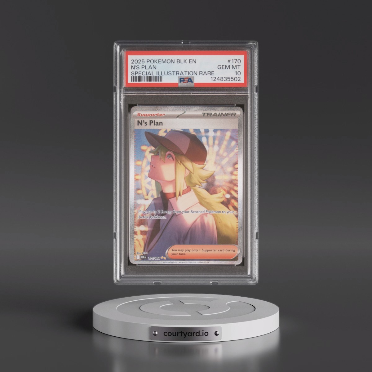 2025 Pokémon Blk EN-Black Bolt #170 N's Plan - Special Illustration Rare (PSA 10 GEM MINT)