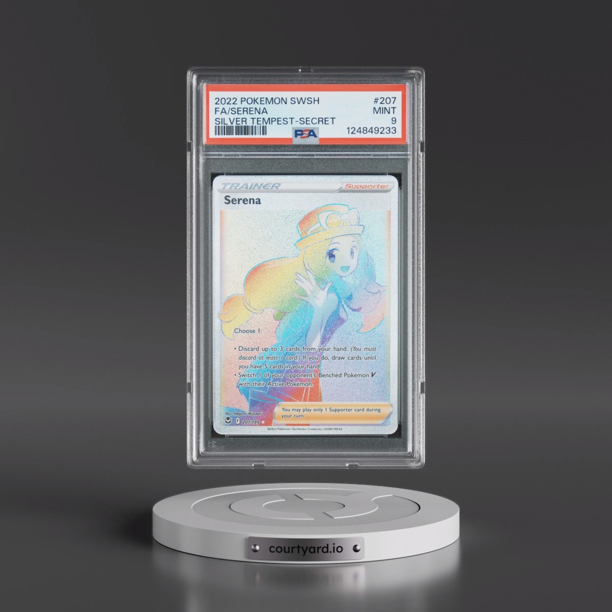 2022 Pokémon Sword & Shield Silver Tempest #207 Serena - Full Art Secret (PSA 9 MINT)
