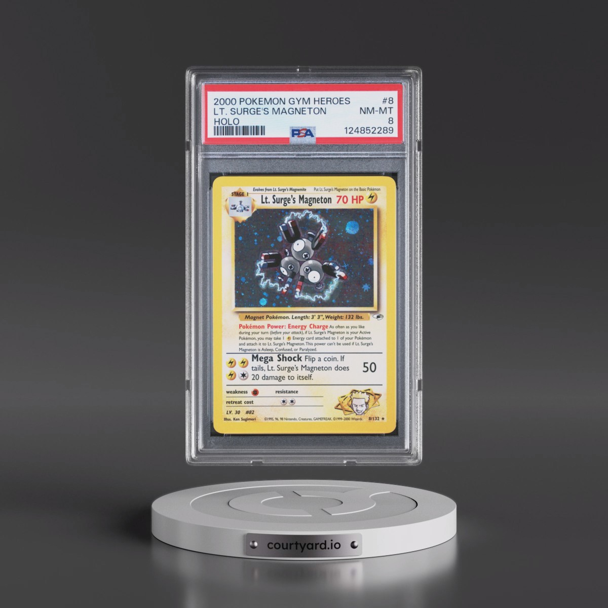 2000 Pokémon Gym Heroes #8 LT. Surge's Magneton - Holo (PSA 8 NM-MT)