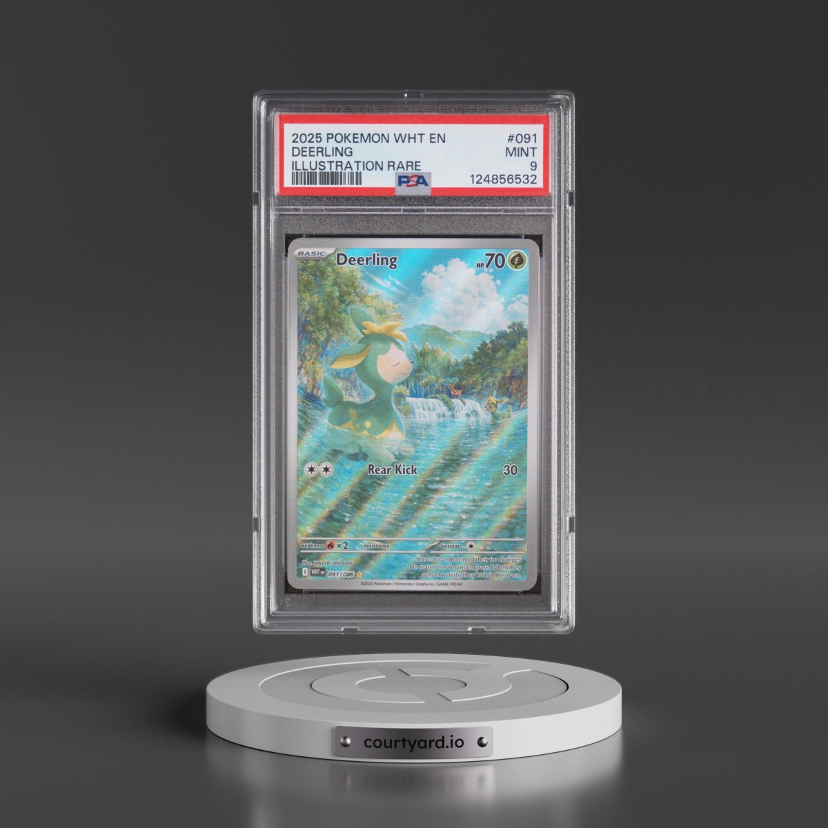 2025 Pokémon Wht EN-White Flare #091 Deerling - Illustration Rare (PSA 9 MINT)