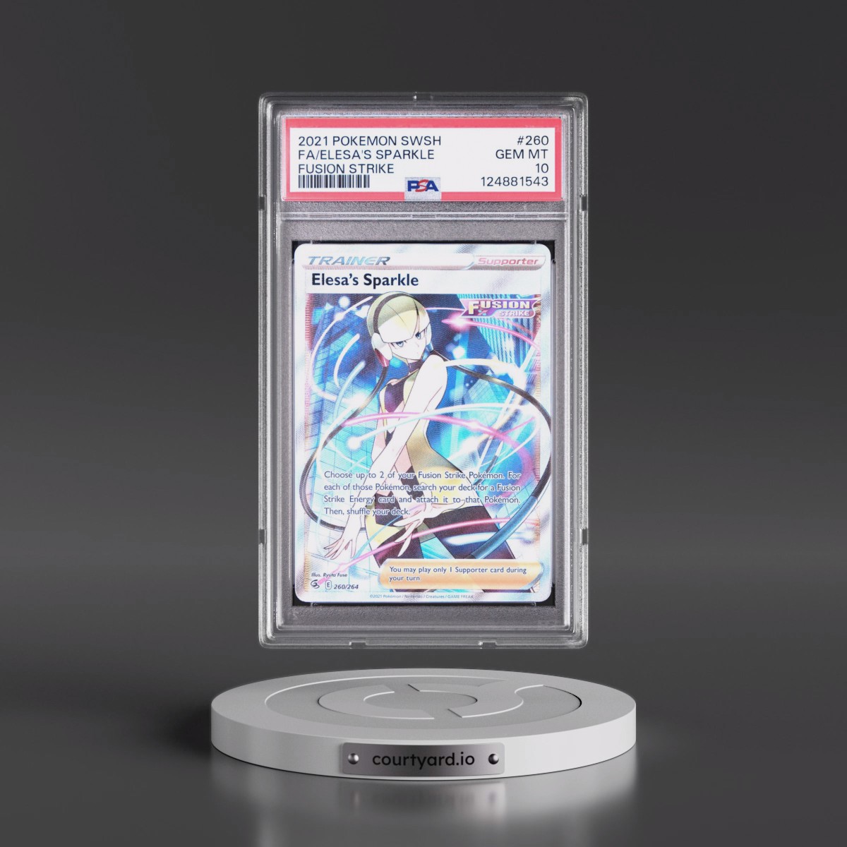 2021 Pokémon Sword & Shield Fusion Strike #260 Elesa's Sparkle - Full Art (PSA 10 GEM MINT)