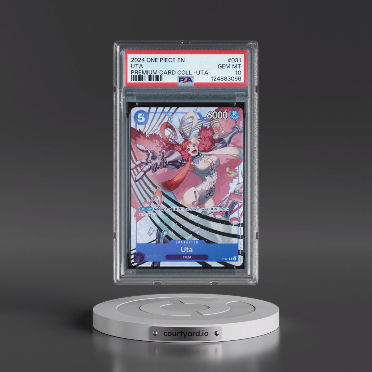 2024 One Piece Premium Card Collection -Uta #031 Uta (PSA 10 GEM MINT)