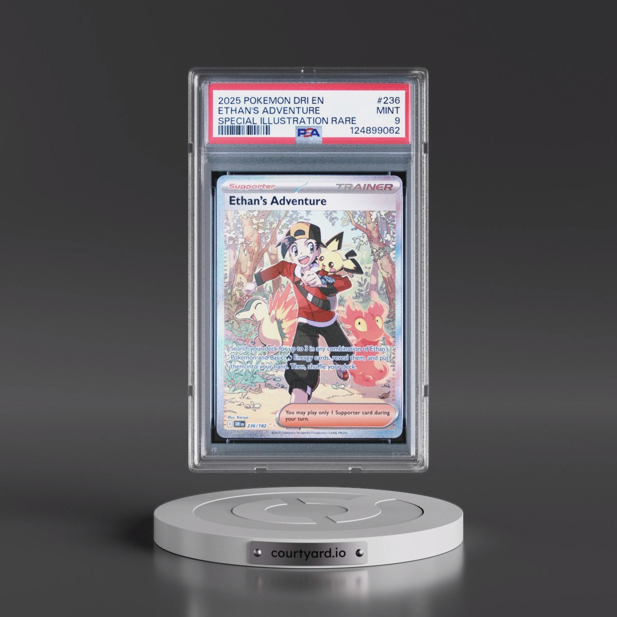 2025 Pokémon Dri EN-Destined Rivals #236 Ethan's Adventure - Special Illustration Rare (PSA 9 MINT)