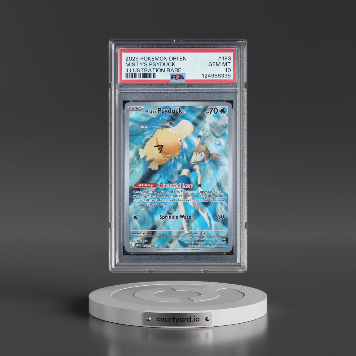 2025 Pokémon Dri EN-Destined Rivals #193 Misty's Psyduck - Illustration Rare (PSA 10 GEM MINT)