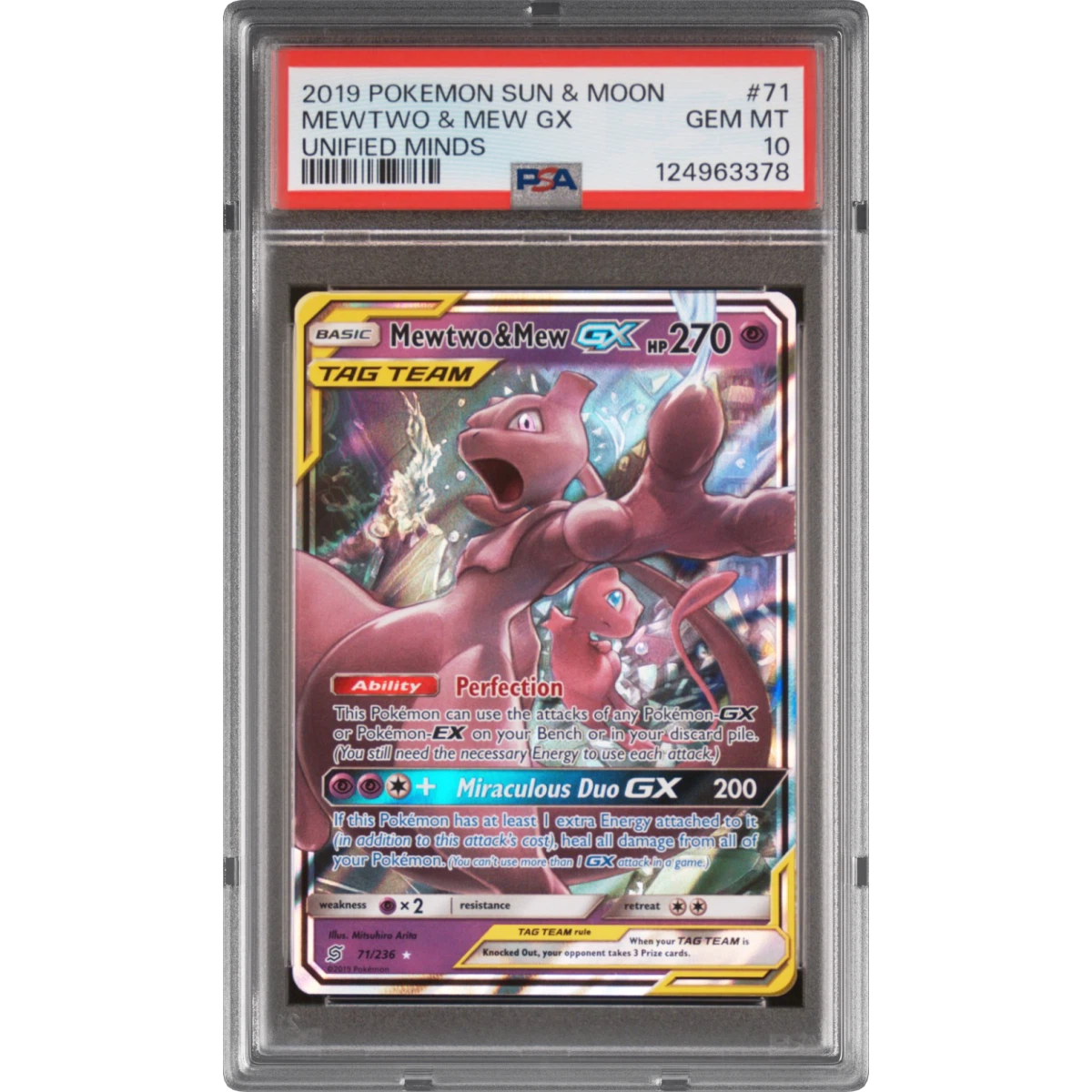 Mewtwo & Mew GX card artwork