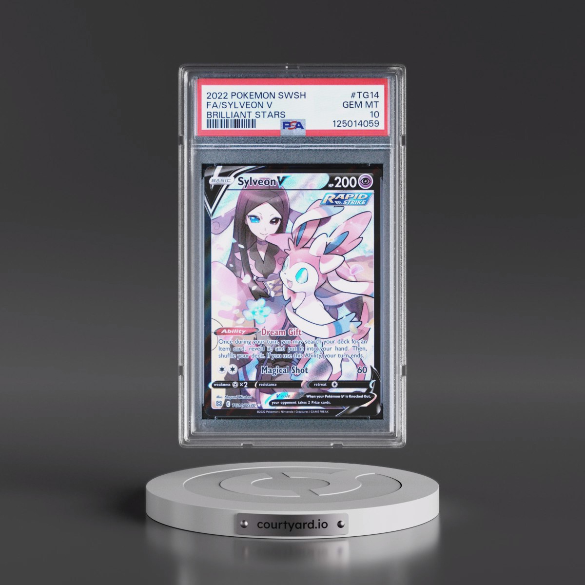 2022 Pokémon Sword & Shield Brilliant Stars #TG14 Sylveon V - Holo Full Art (PSA 10 GEM MINT)