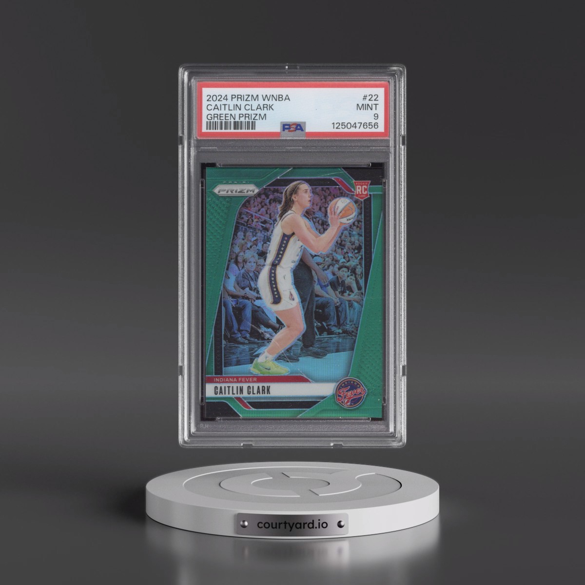 2024 Panini Prizm WNBA Caitlin Clark - Green Prizm #22 PSA 9