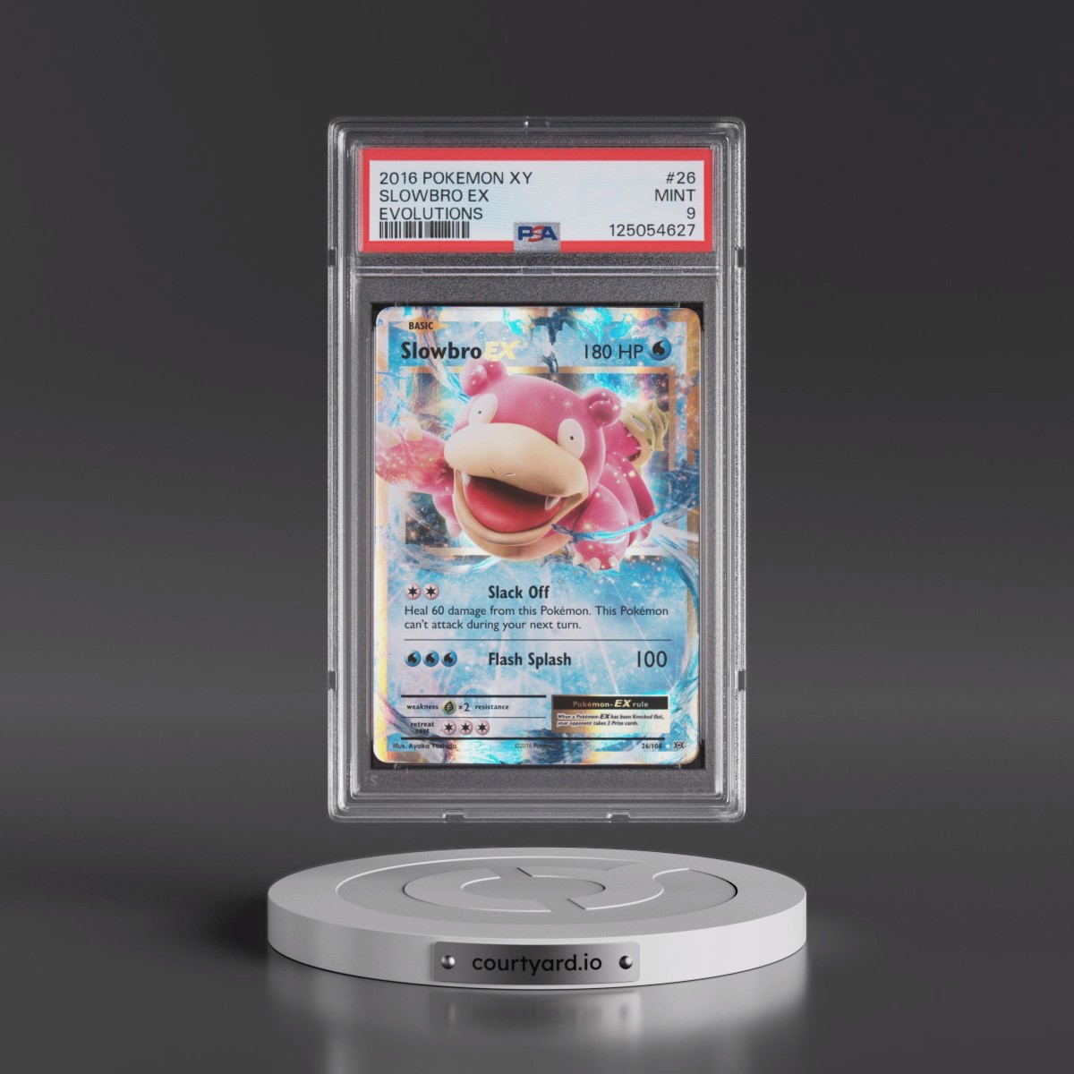 2016 Pokémon XY Evolutions #26 Slowbro EX - Holo (PSA 9 MINT)