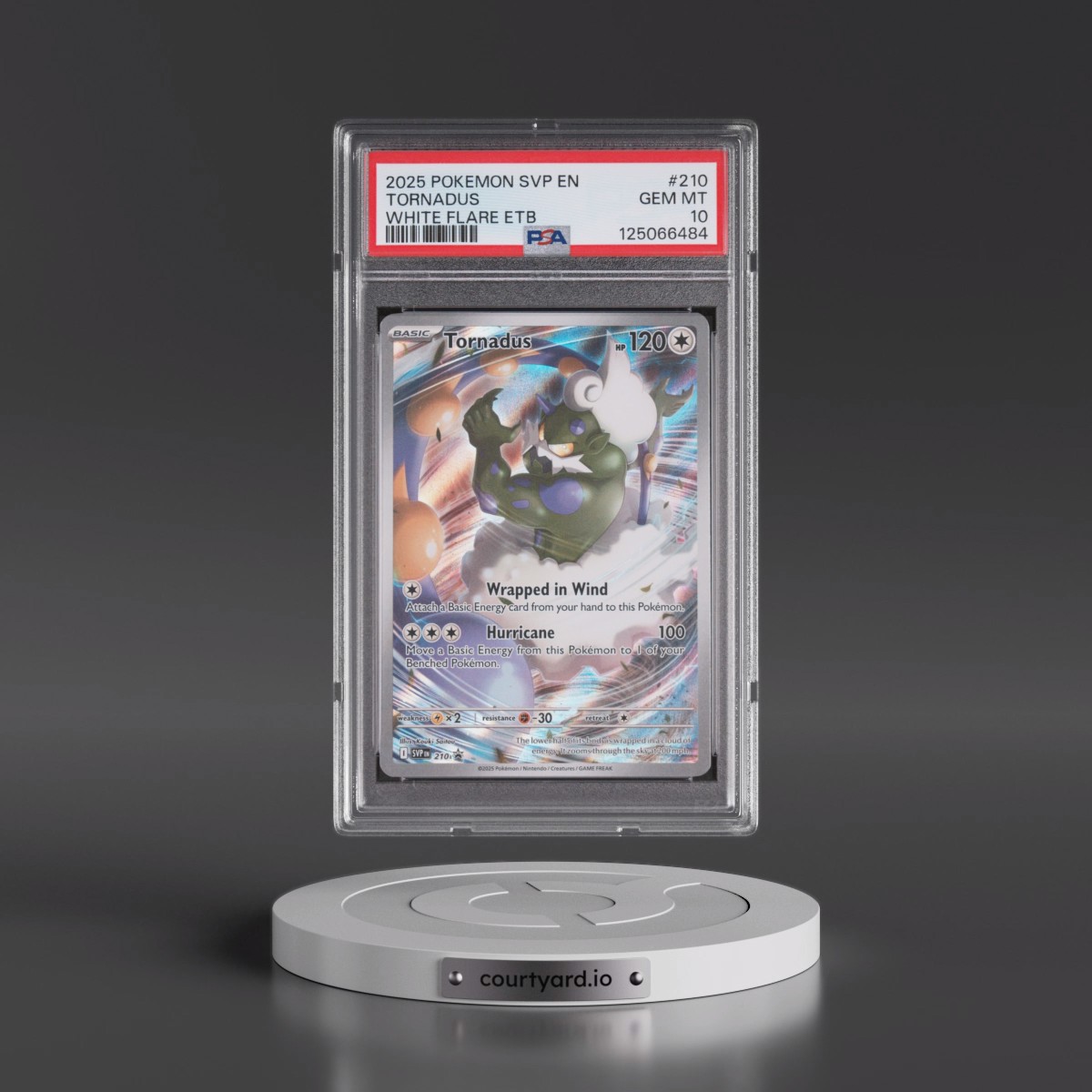 2025 Pokémon Svp EN-SV Black Star Promo #210 Tornadus - White Flare Elite Trainer Box (PSA 10 GEM MINT)