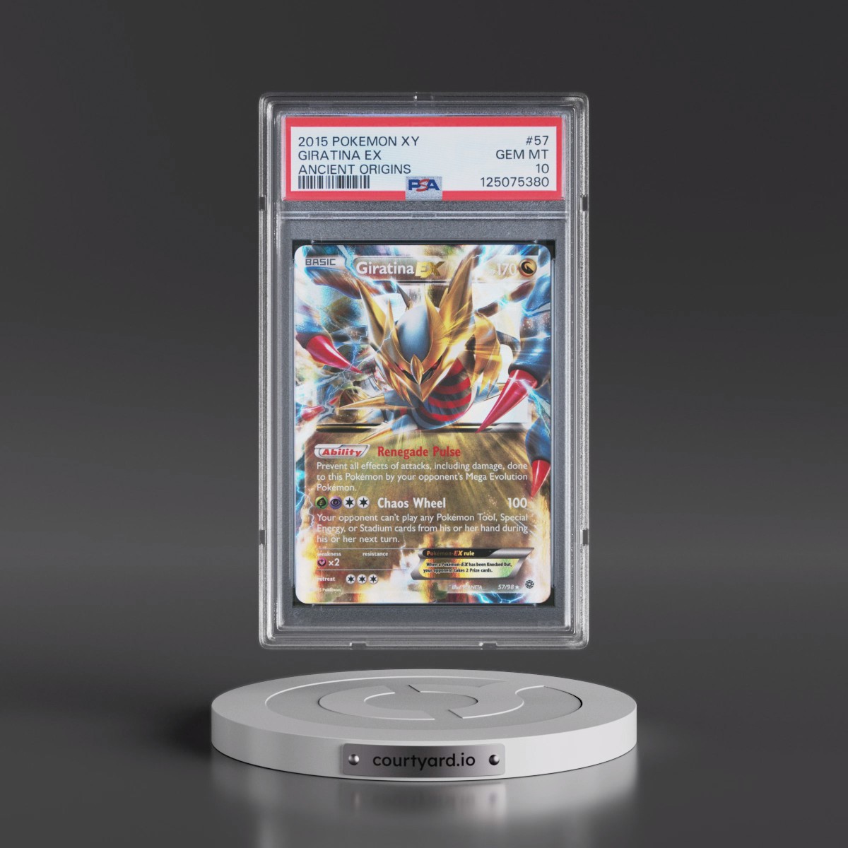 2015 Pokémon XY Ancient Origins #57 Giratina EX - Holo (PSA 10 GEM MINT)