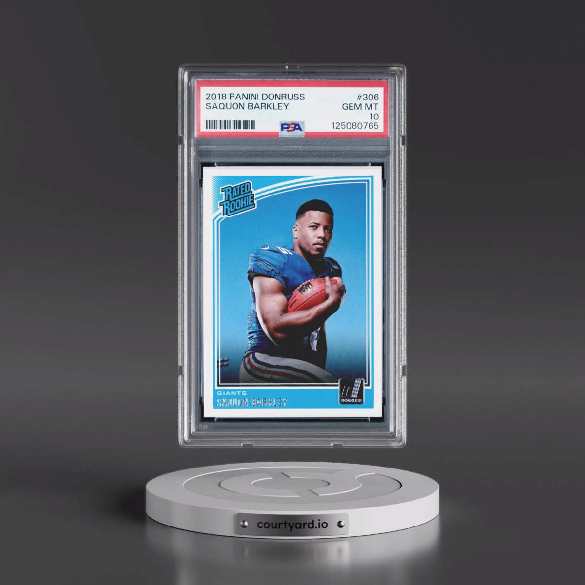 2018 Panini Donruss #306 Saquon Barkley (PSA 10 GEM MINT)