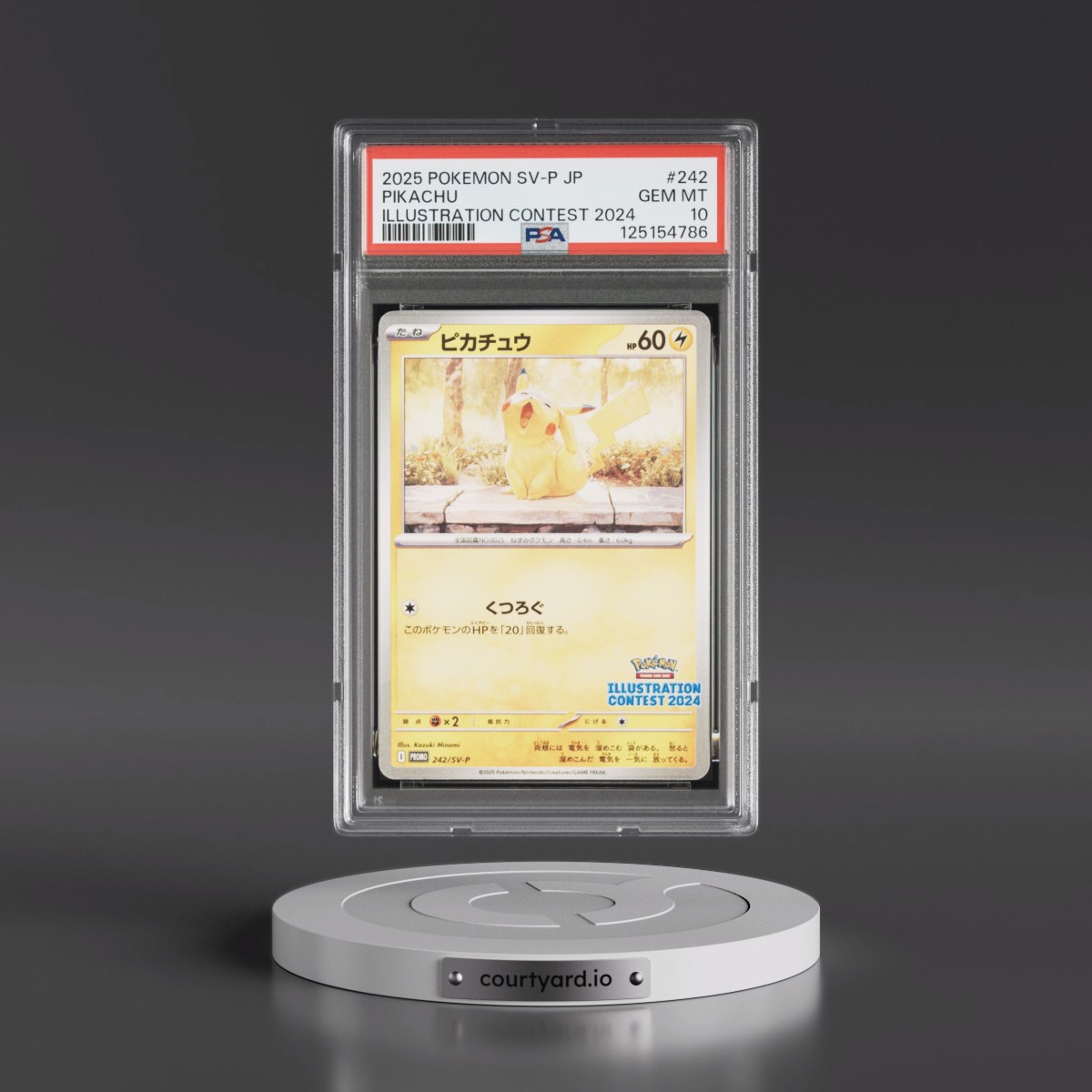 2025 Pokémon SV-P Promo #242 Pikachu - Illustration Contest 2024 (PSA 10 GEM MINT)