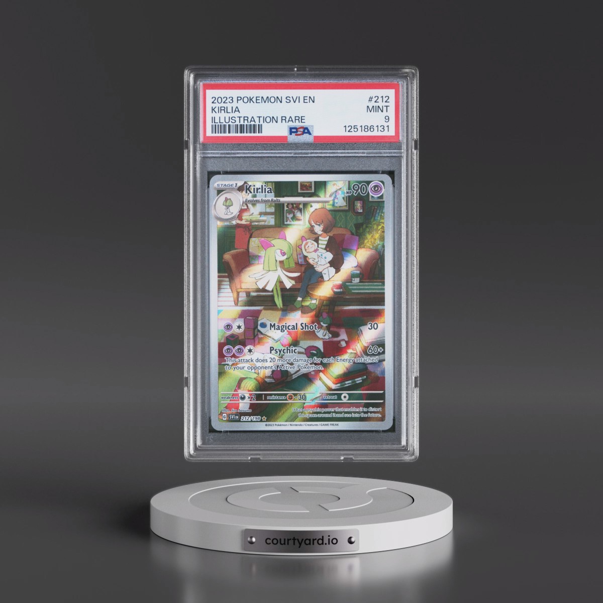 2023 Pokémon Svi EN-Scarlet & Violet #212 Kirlia - Illustration Rare (PSA 9 MINT)