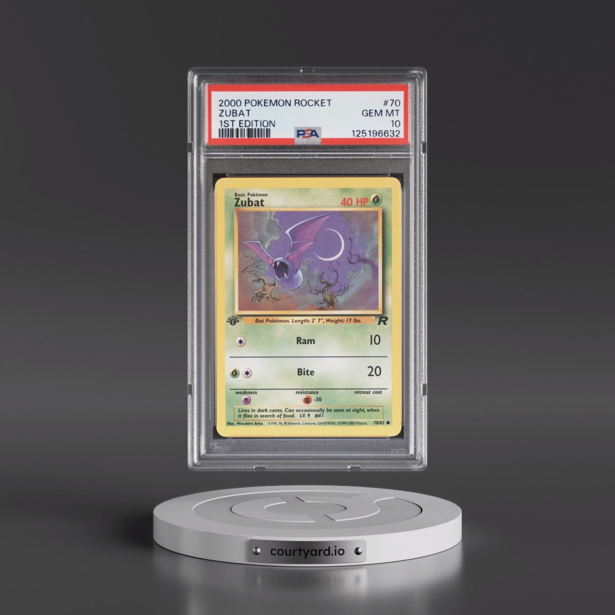 2000 Pokémon Rocket #70 Zubat - 1st Edition (PSA 10 GEM MINT)