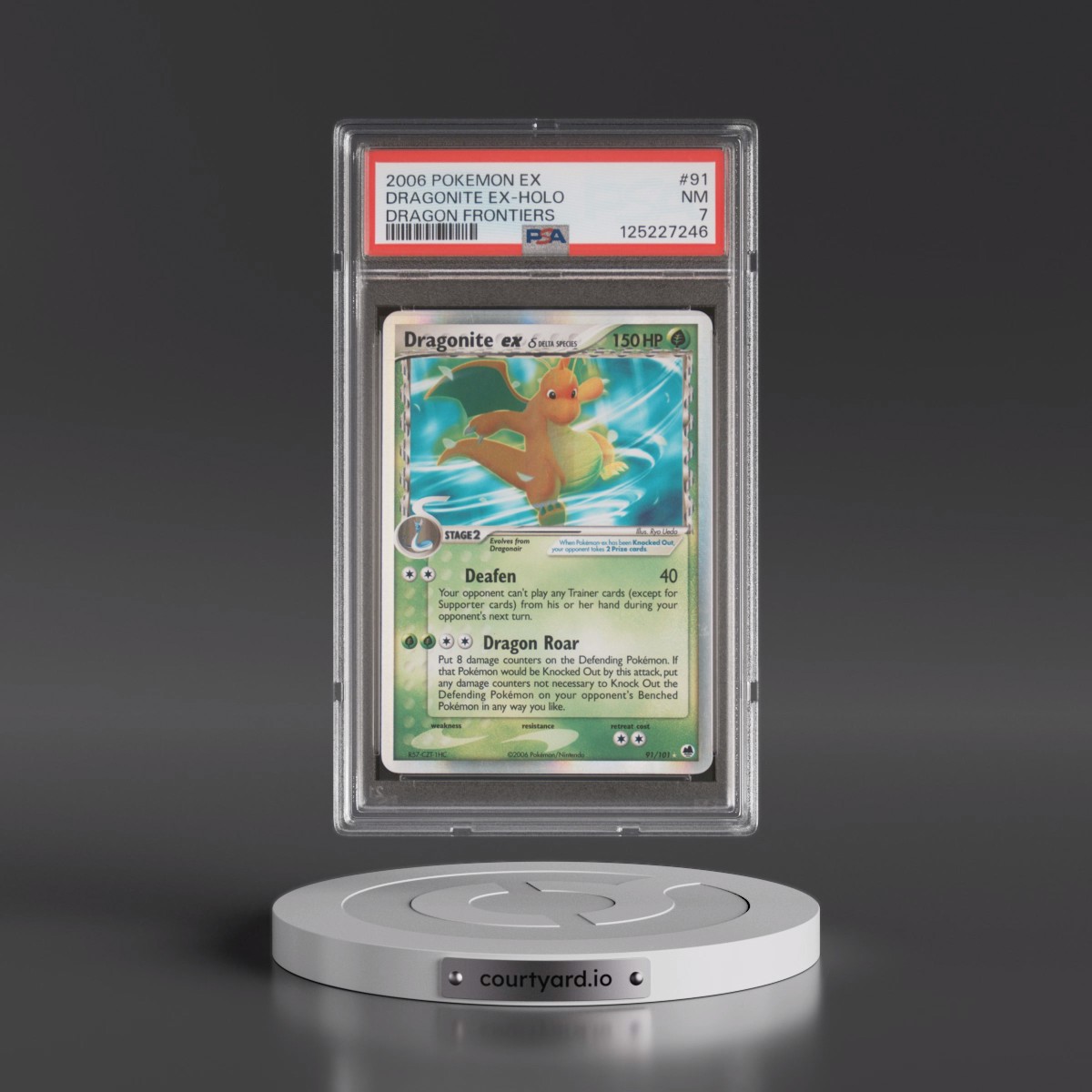 2006 Pokémon EX Dragon Frontiers #91 Dragonite EX - Holo Holo (PSA 7 NM)