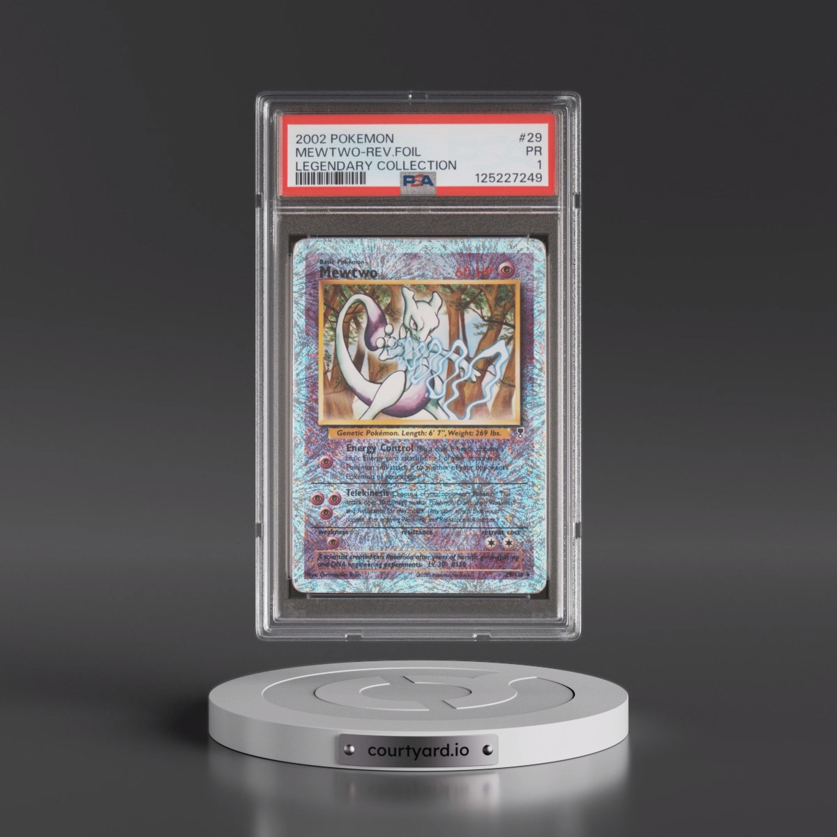 2002 Pokémon Legendary Collection #29 Mewtwo - Reverse Foil (PSA 1 PR)