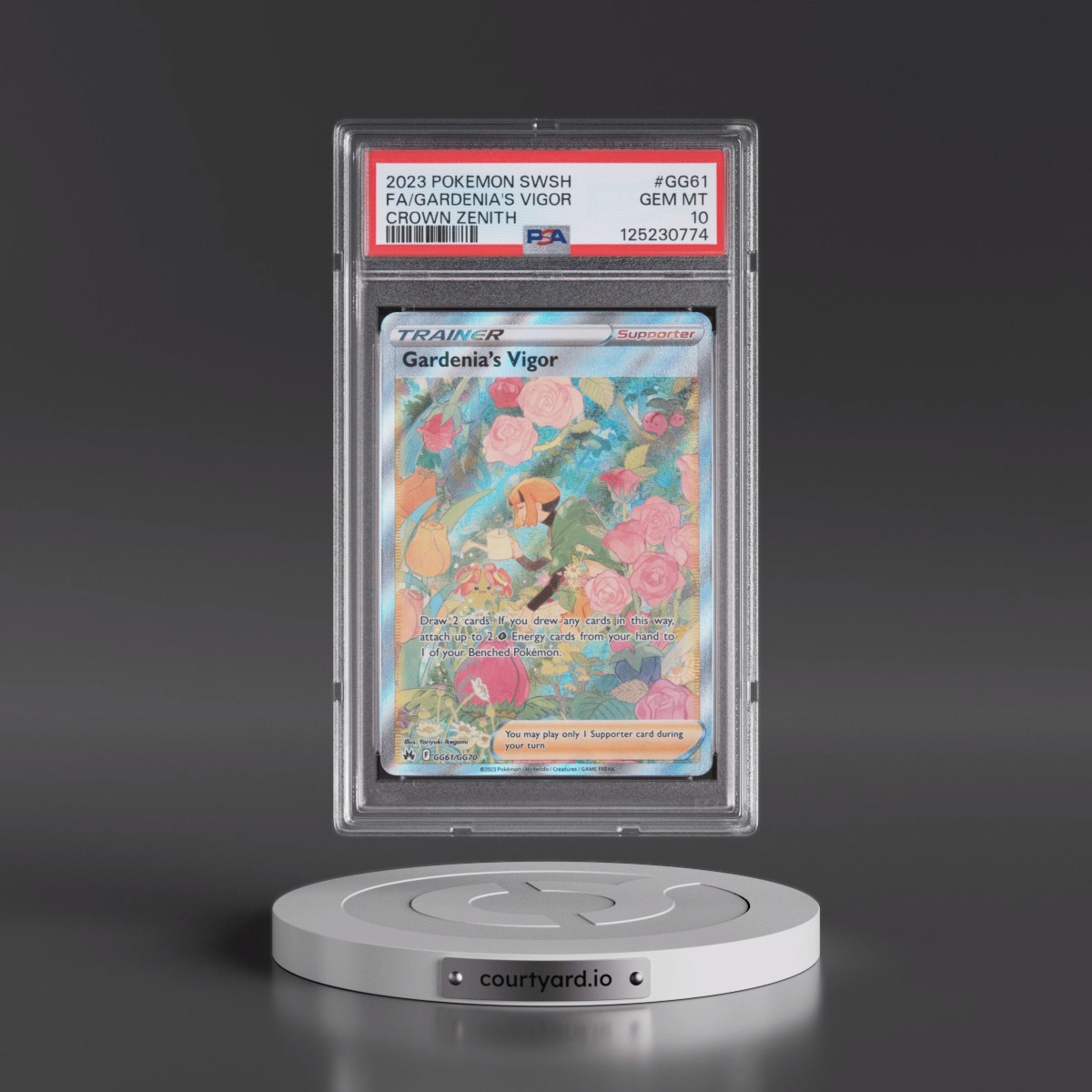 2023 Pokémon Sword and Shield Crown Zenith #GG61 Gardenia's Vigor - Full Art (PSA 10 GEM MINT)