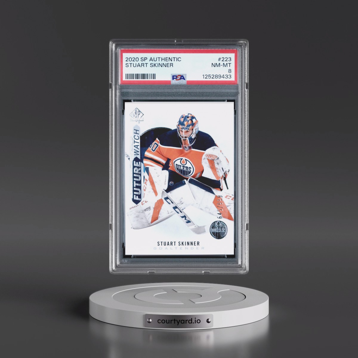 2020 SP Authentic Stuart Skinner #223 PSA 8