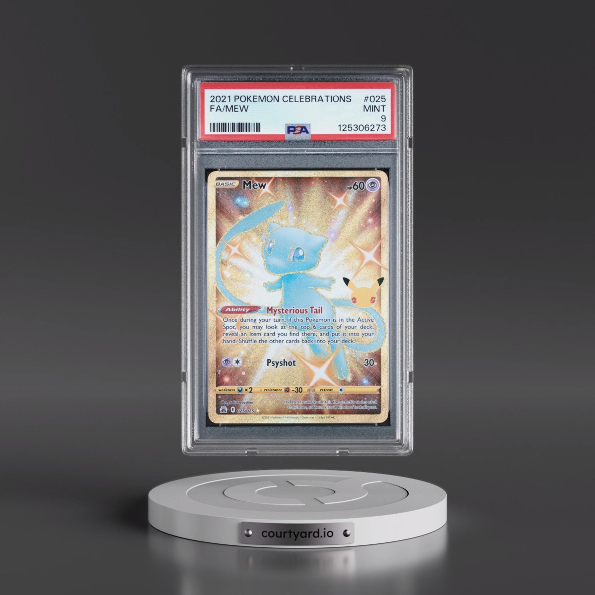 2021 Pokémon Celebrations #025 Mew - Full Art (PSA 9 MINT)