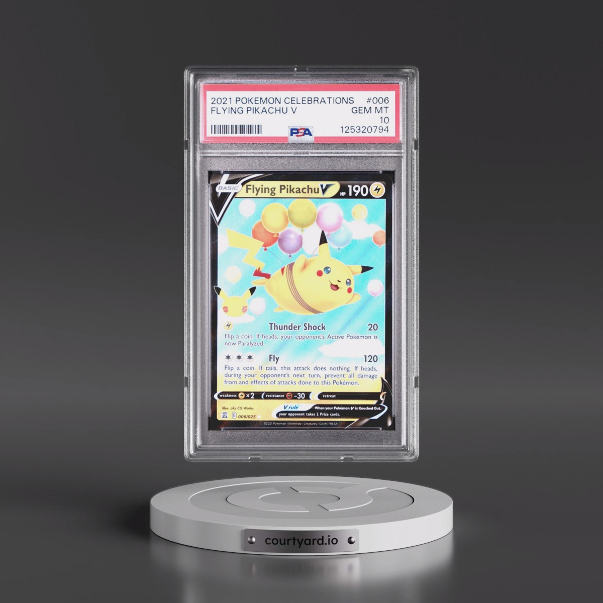 2021 Pokémon Celebrations #006 Flying Pikachu V - Holo (PSA 10 GEM MINT)
