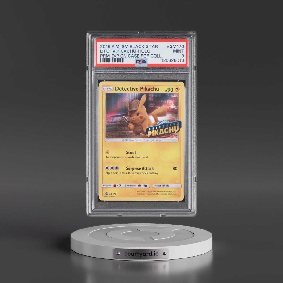 detective pikachu holographic card #98/SV-P EXTENDED ART  Raycardza Card Number / Rarity STAMPED Detective Pikachu Movie Promo
