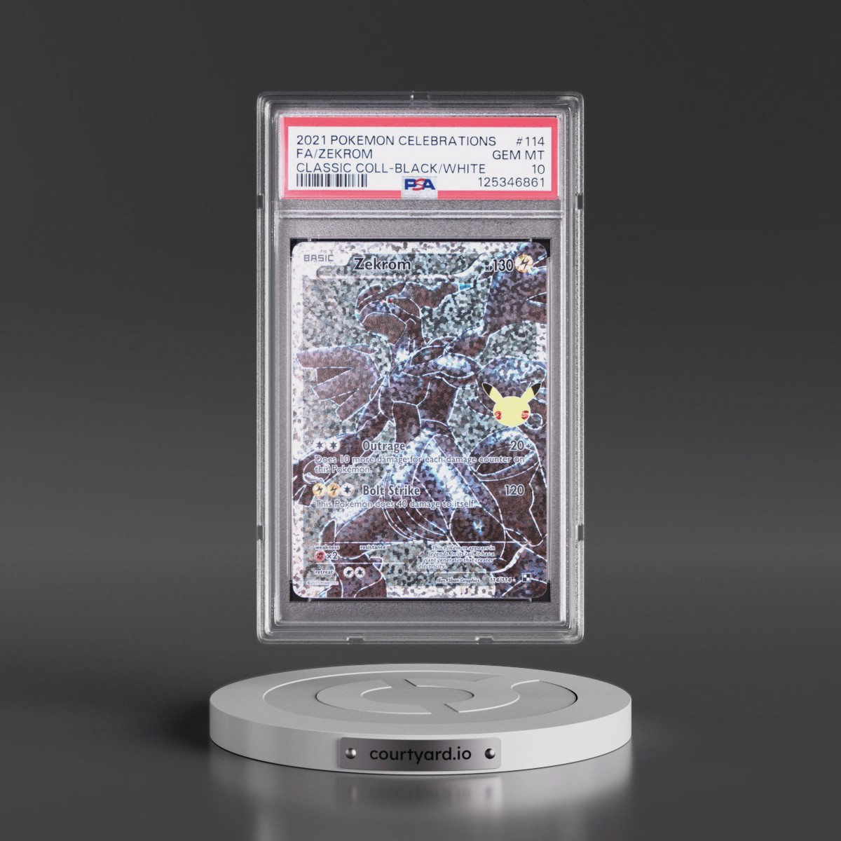 2021 Pokémon Celebrations Classic Collection #114 Zekrom - Full Art (PSA 10 GEM MINT)